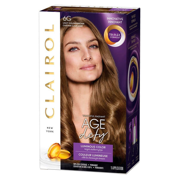 Clairol Age Defy Youthful Hair Color 6G Light Golden Brown