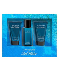 Set - Davidoff Cool Water 40ml Edt Spr + 50ml Shower Gel + 50ml After Shave Balm For Men