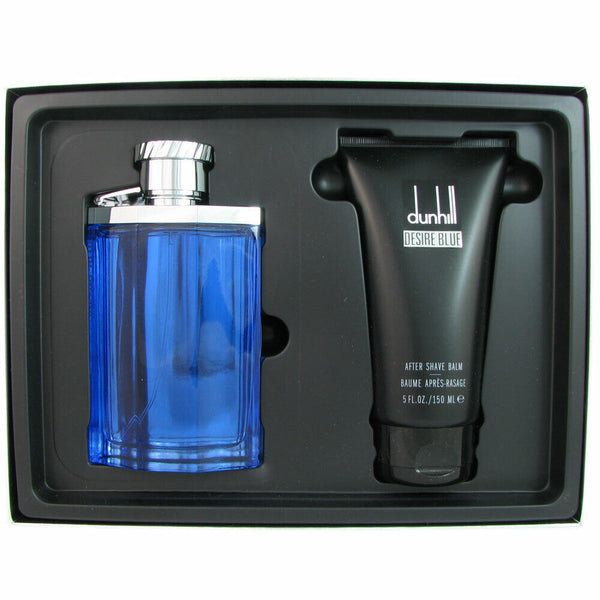 Set - Dunhill Desire Blue 100ml EDT Spray + 150ml After Shave Balm for Men